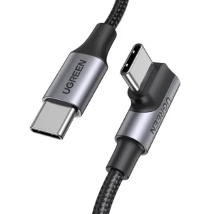 UGREEN USB-C to Angled USB-C Cable — 100W (1m, Black)